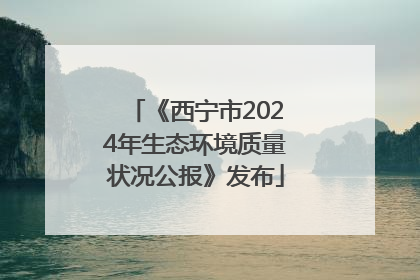 《西宁市2024年生态环境质量状况公报》发布