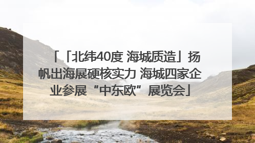 「北纬40度 海城质造」扬帆出海展硬核实力 海城四家企业参展“中东欧”展览会