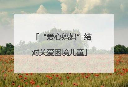 “爱心妈妈”结对关爱困境儿童