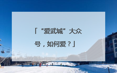 “爱武城”大众号，如何爱？