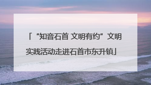 “知音石首 文明有约”文明实践活动走进石首市东升镇