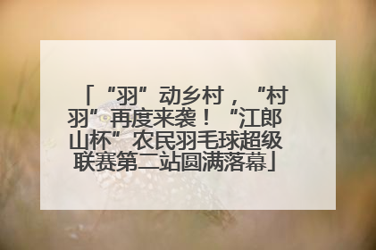 “羽”动乡村，“村羽”再度来袭！“江郎山杯”农民羽毛球超级联赛第二站圆满落幕