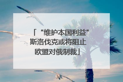 “维护本国利益” 斯洛伐克或将阻止欧盟对俄制裁