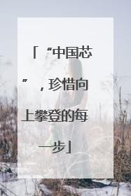 “中国芯”，珍惜向上攀登的每一步