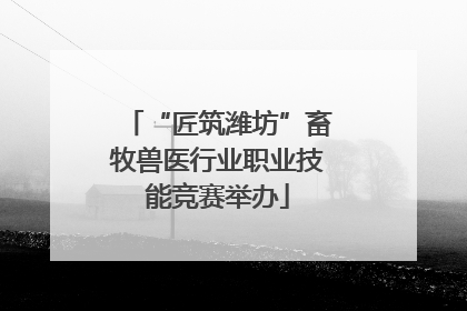 “匠筑潍坊”畜牧兽医行业职业技能竞赛举办