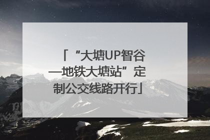 “大塘UP智谷—地铁大塘站”定制公交线路开行