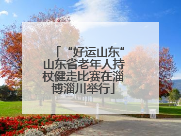 “好运山东”山东省老年人持杖健走比赛在淄博淄川举行