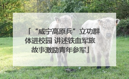 “威宁高原兵”立功群体进校园 讲述铁血军旅故事激励青年参军