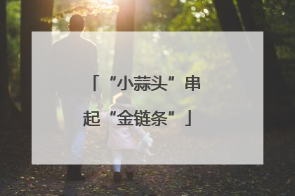 “小蒜头”串起“金链条”