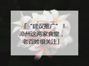 “建议推广”！漳州这两家食堂，老百姓很关注