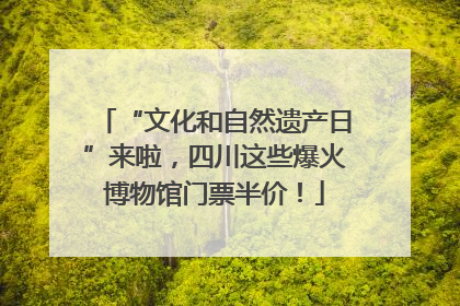 “文化和自然遗产日”来啦，四川这些爆火博物馆门票半价！