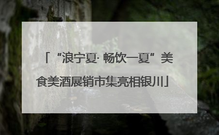 “浪宁夏· 畅饮一夏”美食美酒展销市集亮相银川