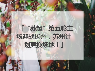 “苏超”第五轮主场迎战扬州，苏州计划更换场地！