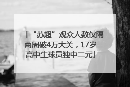 “苏超”观众人数仅隔两周破4万大关，17岁高中生球员独中二元