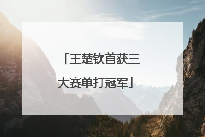 王楚钦首获三大赛单打冠军