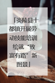 炎陵县十都镇开展劳动技能培训 绘就“致富有路”新图景