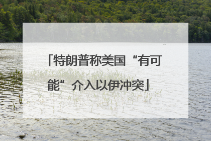 特朗普称美国“有可能”介入以伊冲突