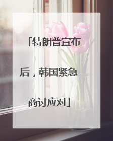 特朗普宣布后，韩国紧急商讨应对