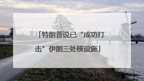 特朗普说已“成功打击”伊朗三处核设施
