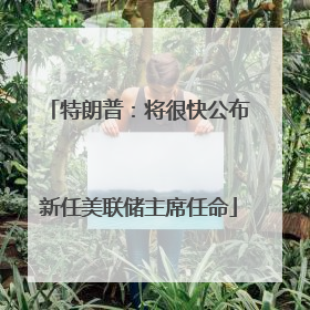 特朗普：将很快公布新任美联储主席任命