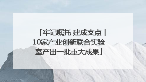 牢记嘱托 建成支点丨10家产业创新联合实验室产出一批重大成果