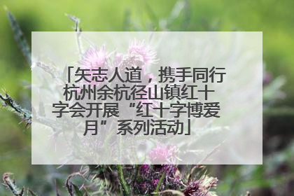 矢志人道，携手同行 杭州余杭径山镇红十字会开展“红十字博爱月”系列活动