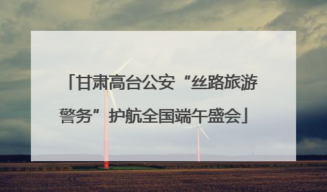 甘肃高台公安“丝路旅游警务”护航全国端午盛会