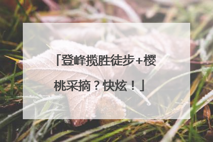 登峰揽胜徒步+樱桃采摘？快炫！
