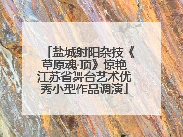 盐城射阳杂技《草原魂·顶》惊艳江苏省舞台艺术优秀小型作品调演