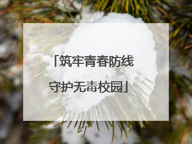 筑牢青春防线 守护无毒校园