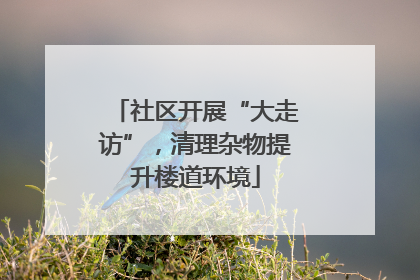 社区开展“大走访”，清理杂物提升楼道环境