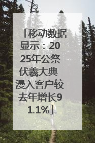 移动数据显示：2025年公祭伏羲大典 漫入客户较去年增长91.1%