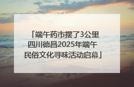 端午药市摆了3公里 四川德昌2025年端午民俗文化寻味活动启幕