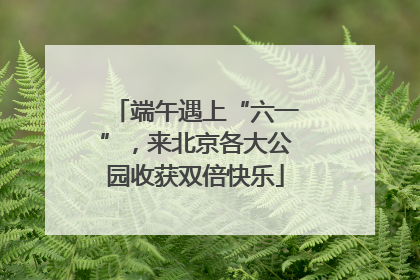 端午遇上“六一”，来北京各大公园收获双倍快乐