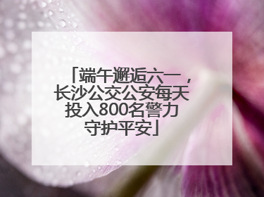端午邂逅六一，长沙公交公安每天投入800名警力守护平安