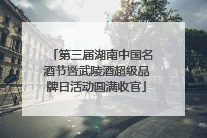 第三届湖南中国名酒节暨武陵酒超级品牌日活动圆满收官