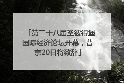第二十八届圣彼得堡国际经济论坛开幕，普京20日将致辞