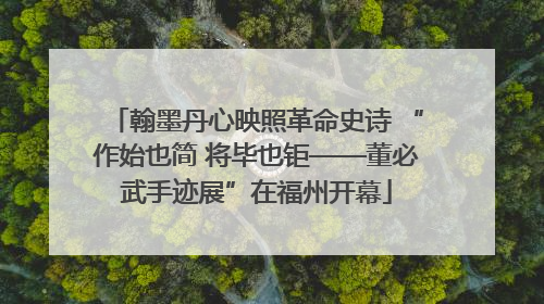 翰墨丹心映照革命史诗 “作始也简 将毕也钜——董必武手迹展”在福州开幕