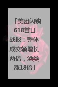 美团闪购618首日战报：整体成交额增长两倍，酒类涨18倍
