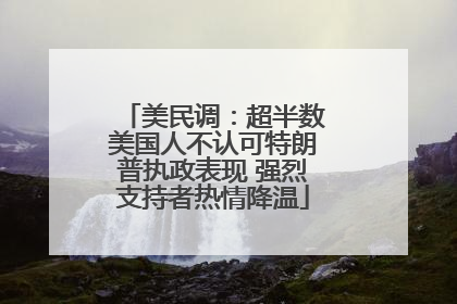 美民调：超半数美国人不认可特朗普执政表现 强烈支持者热情降温