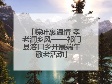 粽叶裹温情 孝老润乡风——祁门县溶口乡开展端午敬老活动
