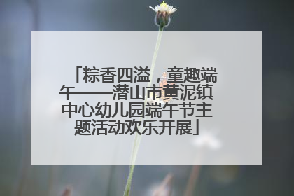 粽香四溢，童趣端午——潜山市黄泥镇中心幼儿园端午节主题活动欢乐开展
