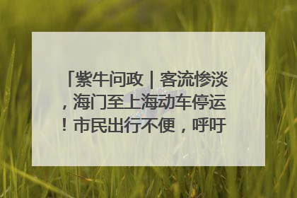 紫牛问政｜客流惨淡，海门至上海动车停运！市民出行不便，呼吁铁路部门恢复班次