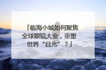 临海小城如何聚焦全球眼镜大业，重塑世界“目光”？
