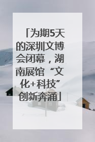 为期5天的深圳文博会闭幕，湖南展馆“文化+科技”创新奔涌