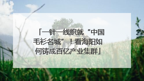 一针一线织就“中国毛衫名城”！看海阳如何铸成百亿产业集群