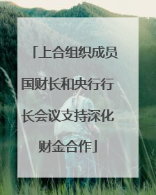 上合组织成员国财长和央行行长会议支持深化财金合作