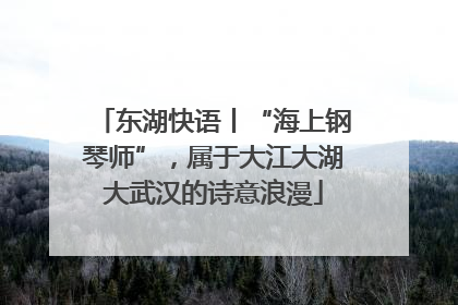 东湖快语丨“海上钢琴师”，属于大江大湖大武汉的诗意浪漫