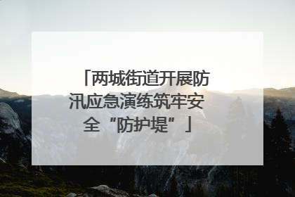 两城街道开展防汛应急演练筑牢安全“防护堤”