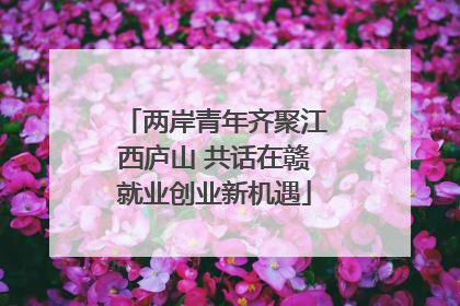 两岸青年齐聚江西庐山 共话在赣就业创业新机遇